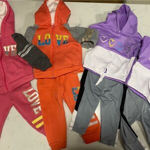 Kids Love Matching Set - Pink, Orange, Purple
